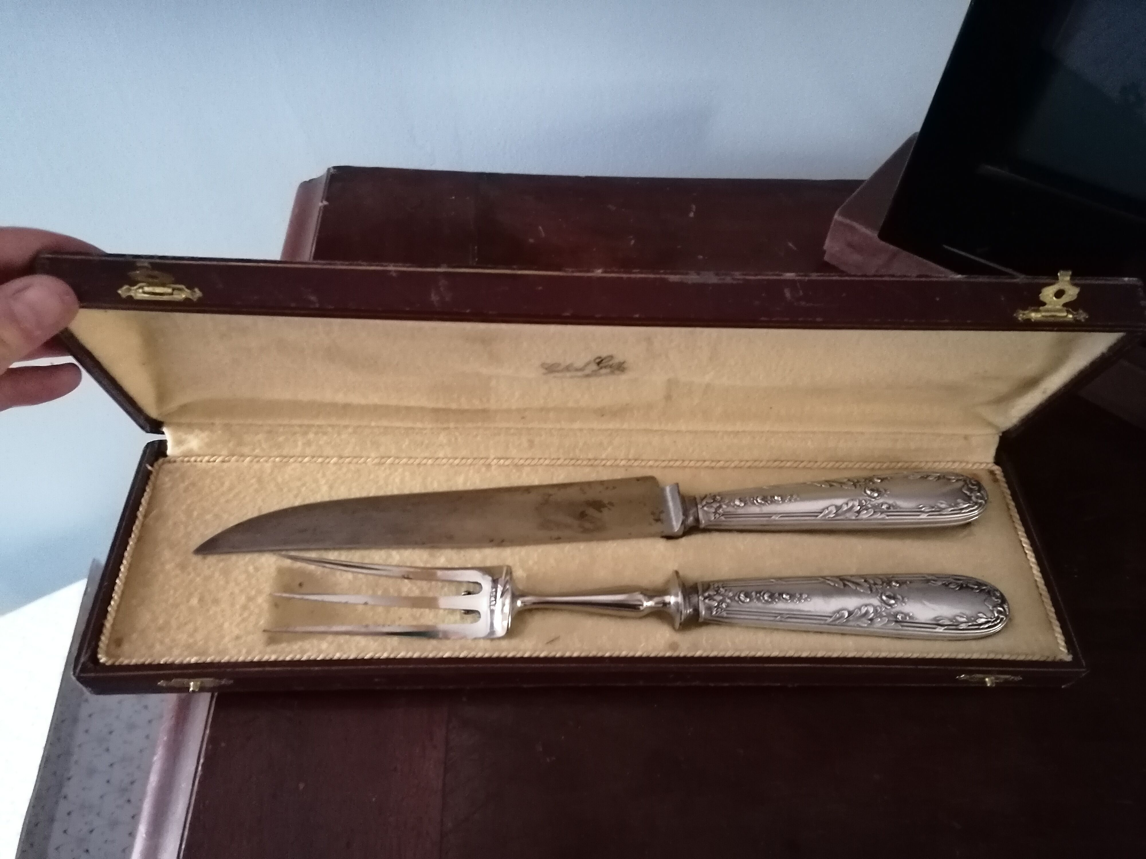 Couverts de service, Ancienne coffret à gigot (3) - Napoléon III