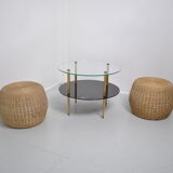 Rattan pouf 1970