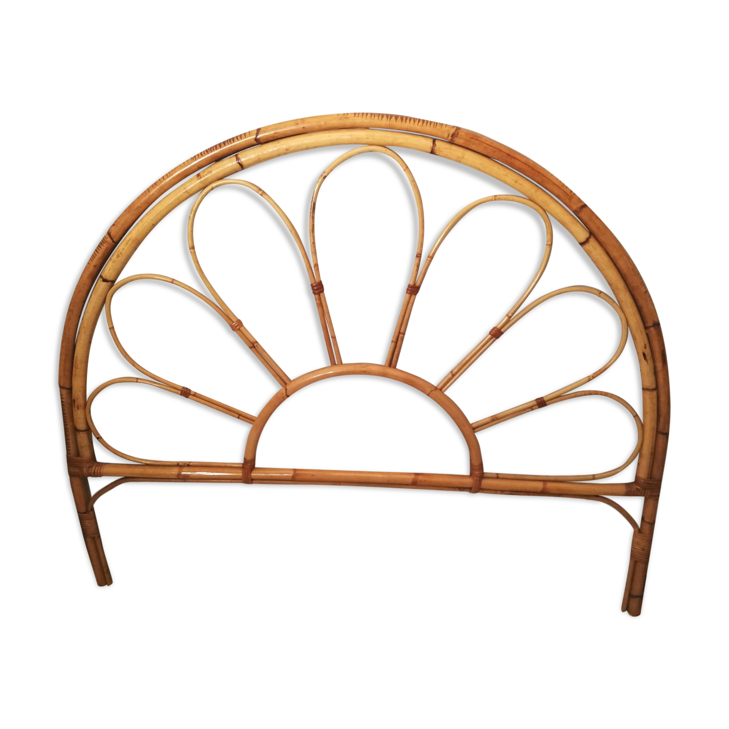 Vintage 60s rattan headboard