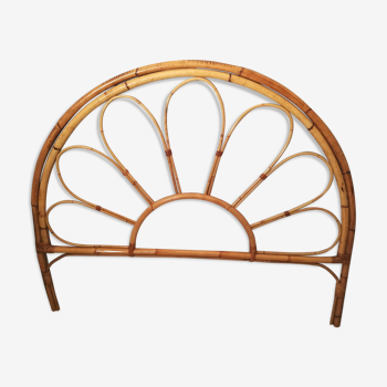 Vintage 60s rattan headboard