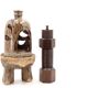 Wooden pepper mill in mechanical style, 1970s