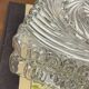 Vintage wall light ceiling fixture transparent glass 1970