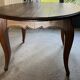 Solid chestnut table, diameter 120 cm with an extension of 50 cm - rené trotel