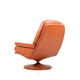 Fauteuil pivotant en cuir scandinave des années 1970