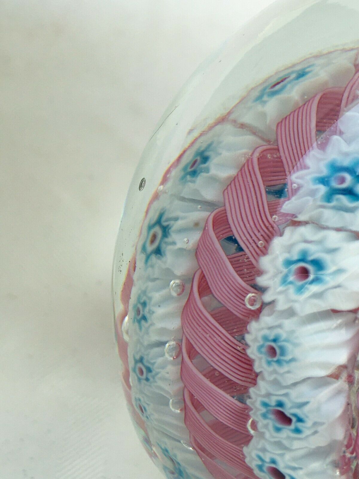 Vase soliflore foot press millefiori murano paper