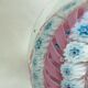 Vase soliflore foot press millefiori murano paper