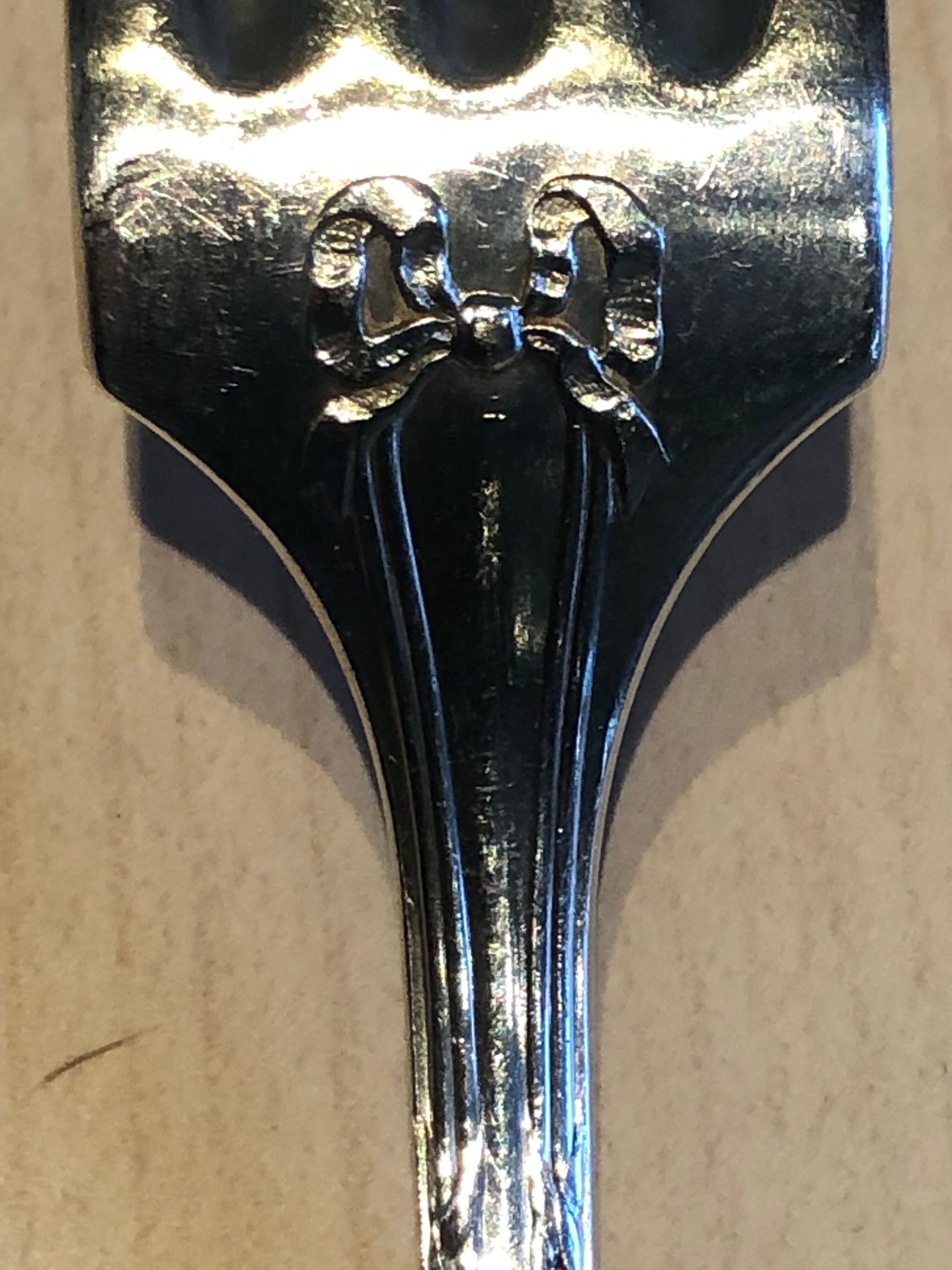 Set of 6 cutlery (12 pieces) in silver metal