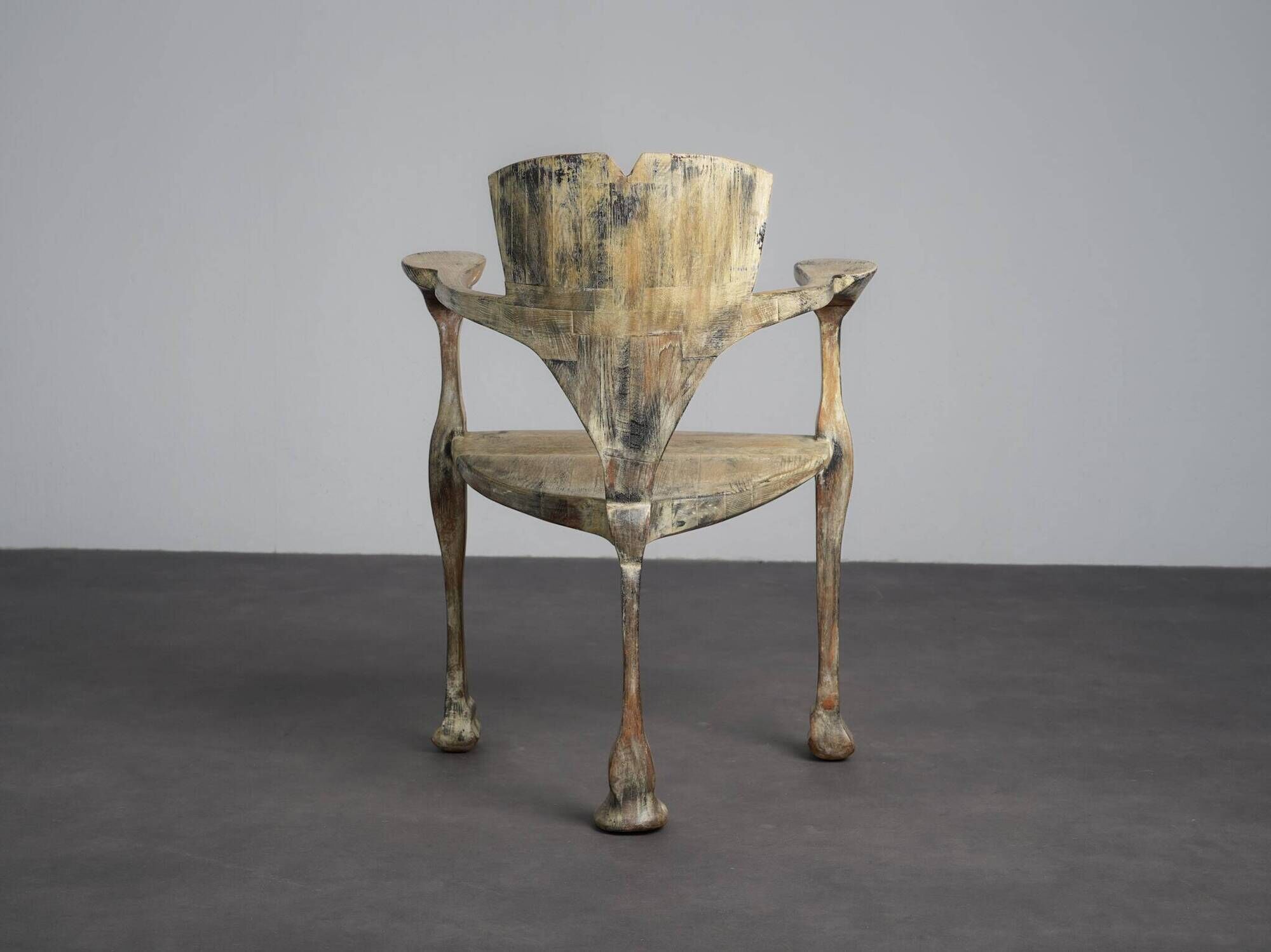 Unique “Ginkgo Biloba” sculptural armchair by Joop Evers and Frans Bolscher, Netherlands, 1992