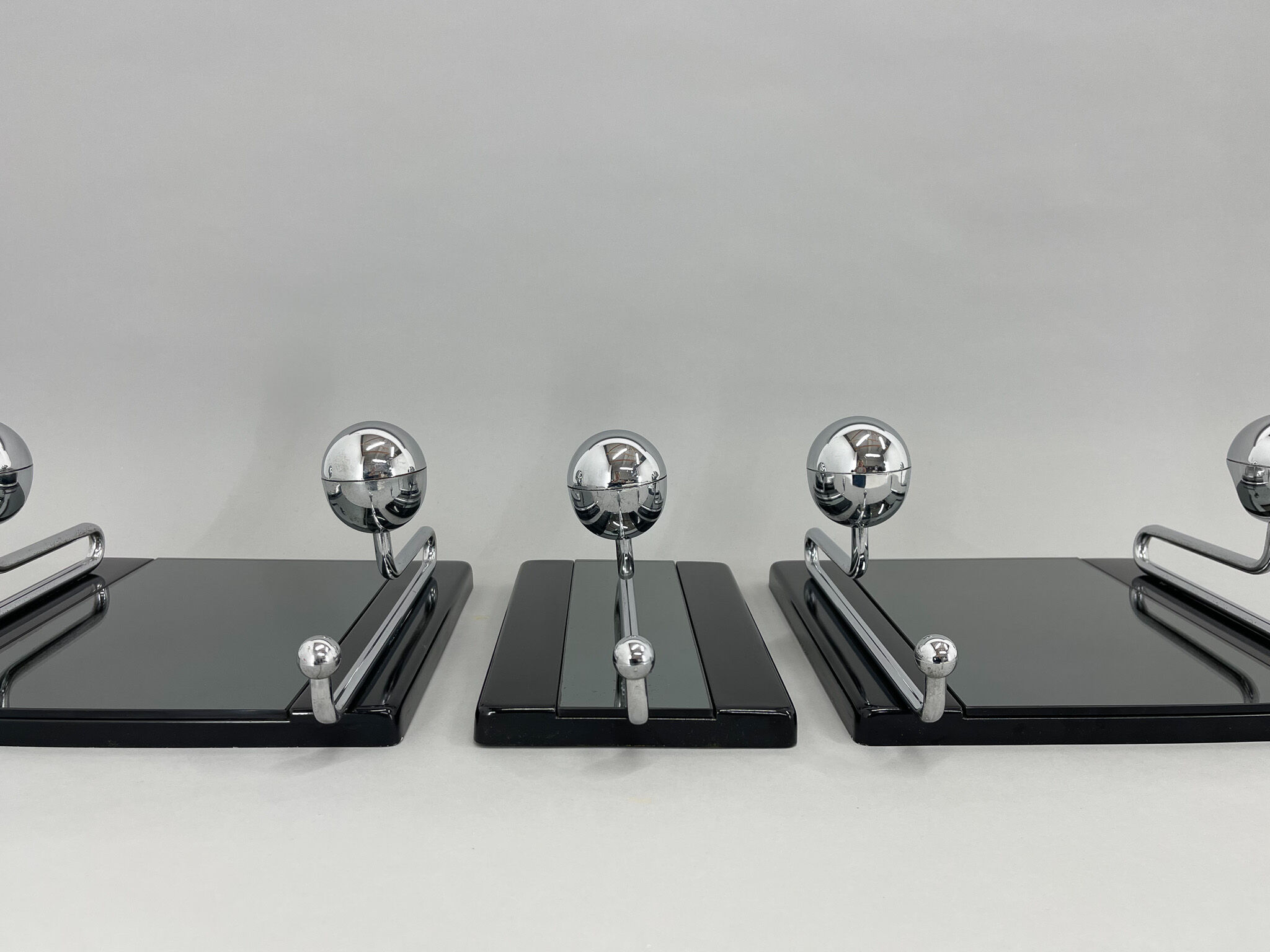 Set of 3 coat racks 1970