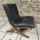 Fauteuil cuir vintage 1970"