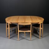 Dining Set in the Style of Hans Olsen, Danish Design, 1950s