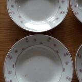 Set of 6 hollow plates faience Digoin model "Andrée"