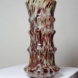 Speckled glass vase with aventurine and copper inclusions in the Art Deco Legras style