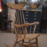 Former vintage beech rocking chair from the 1960s