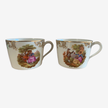 Lot 2 tasse porcelaine limoges