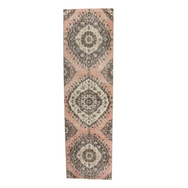 Turkish Oushak Wool Runner 97x352