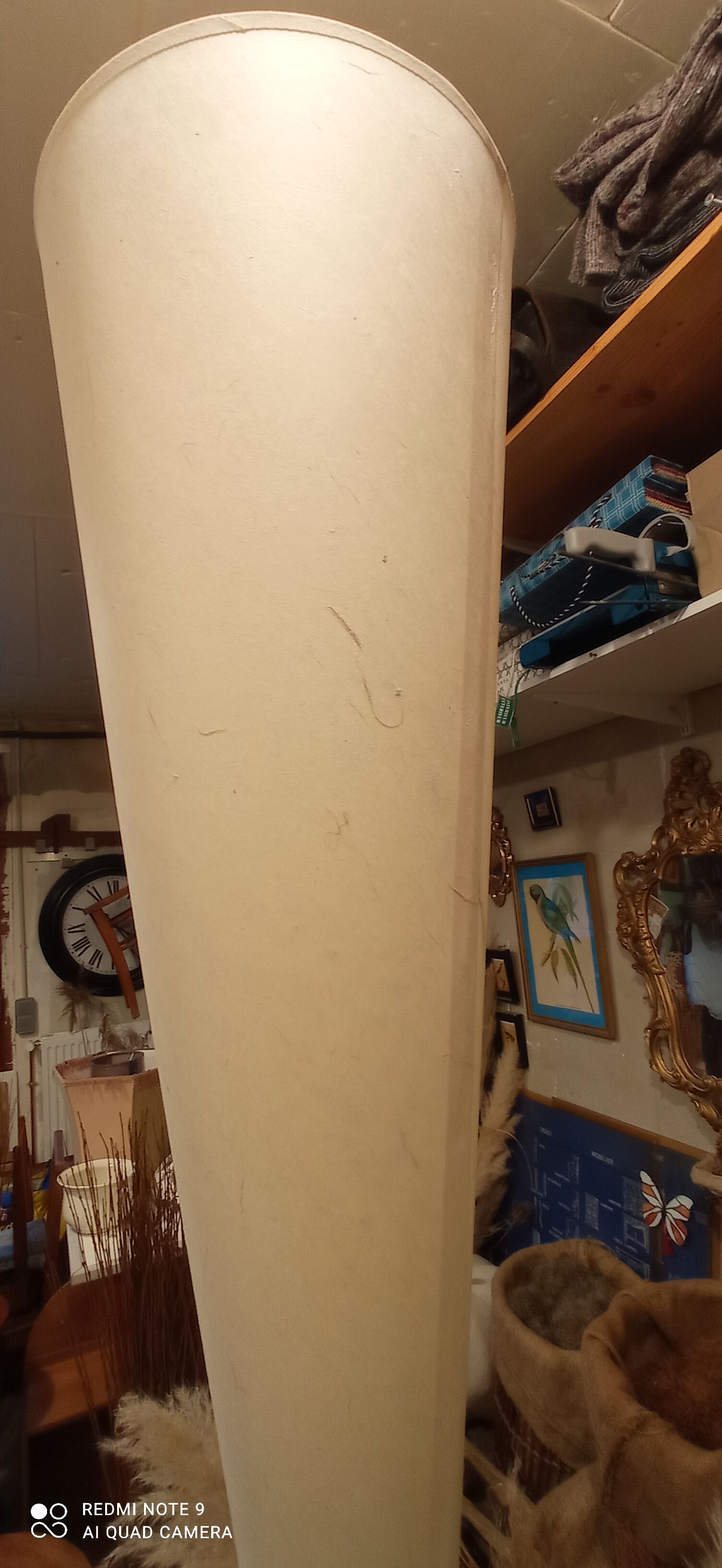 Wood and metal floor lamp