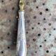 Pie server in vermeil and silver filled, hallmarked, chiseled floral motif, old