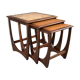 Trundle table in teak and stoneware, g-plan 1960