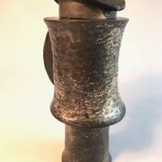 Italian brutalist lidded bronze jug by Lorenzo Burchiellaro, 1960s