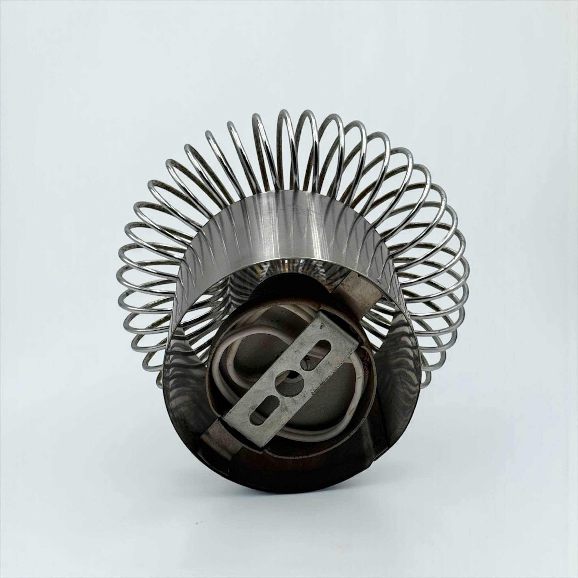 Applique spirale chromée Philippe Rogier pour Oxar France années 70