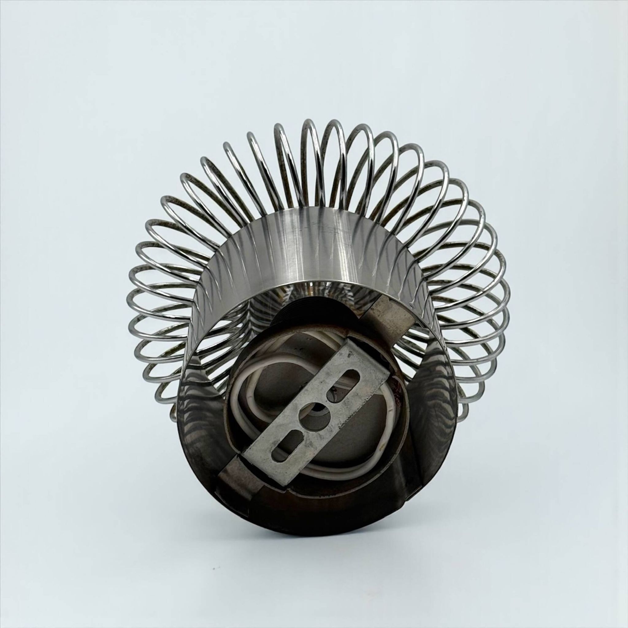 Applique spirale chromée Philippe Rogier pour Oxar France années 70