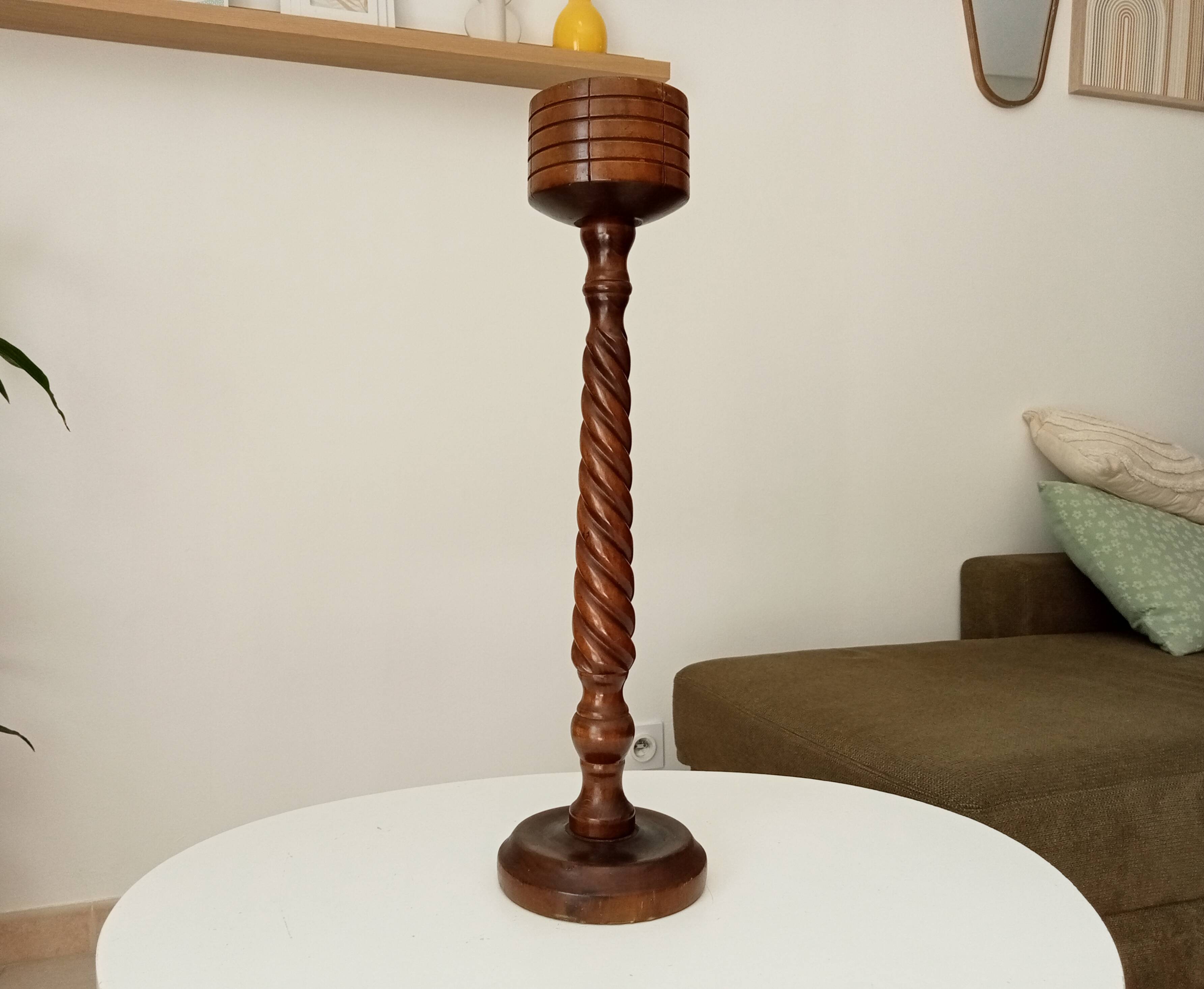 Antique turned wooden ashtray from the 50s/60s