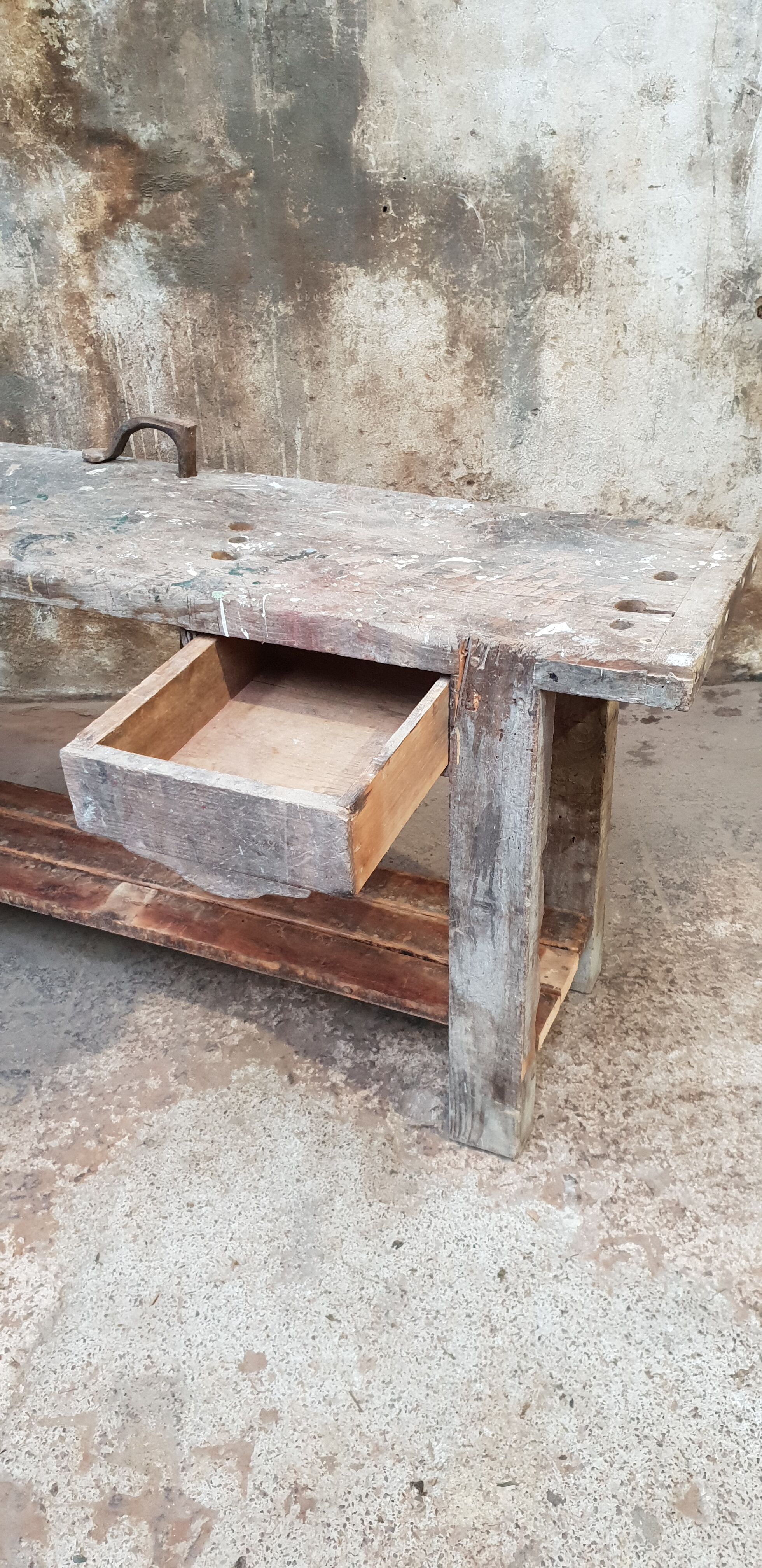 Vintage carpentry workbench