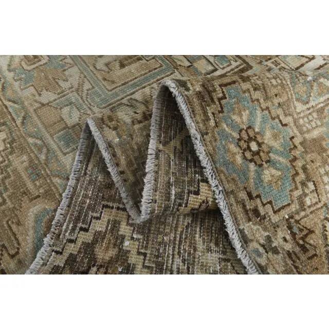1970s Vintage Persian Handmade Wool Cotton Orange Area Rug 252x311