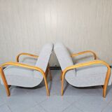 Fauteuils en hêtre par Karel Kozelka & Antonin Kropacek années 1940