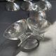 6 champagne glasses – Engraved crystal