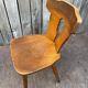 Vintage Brutalist Stube solid wood dining chair
