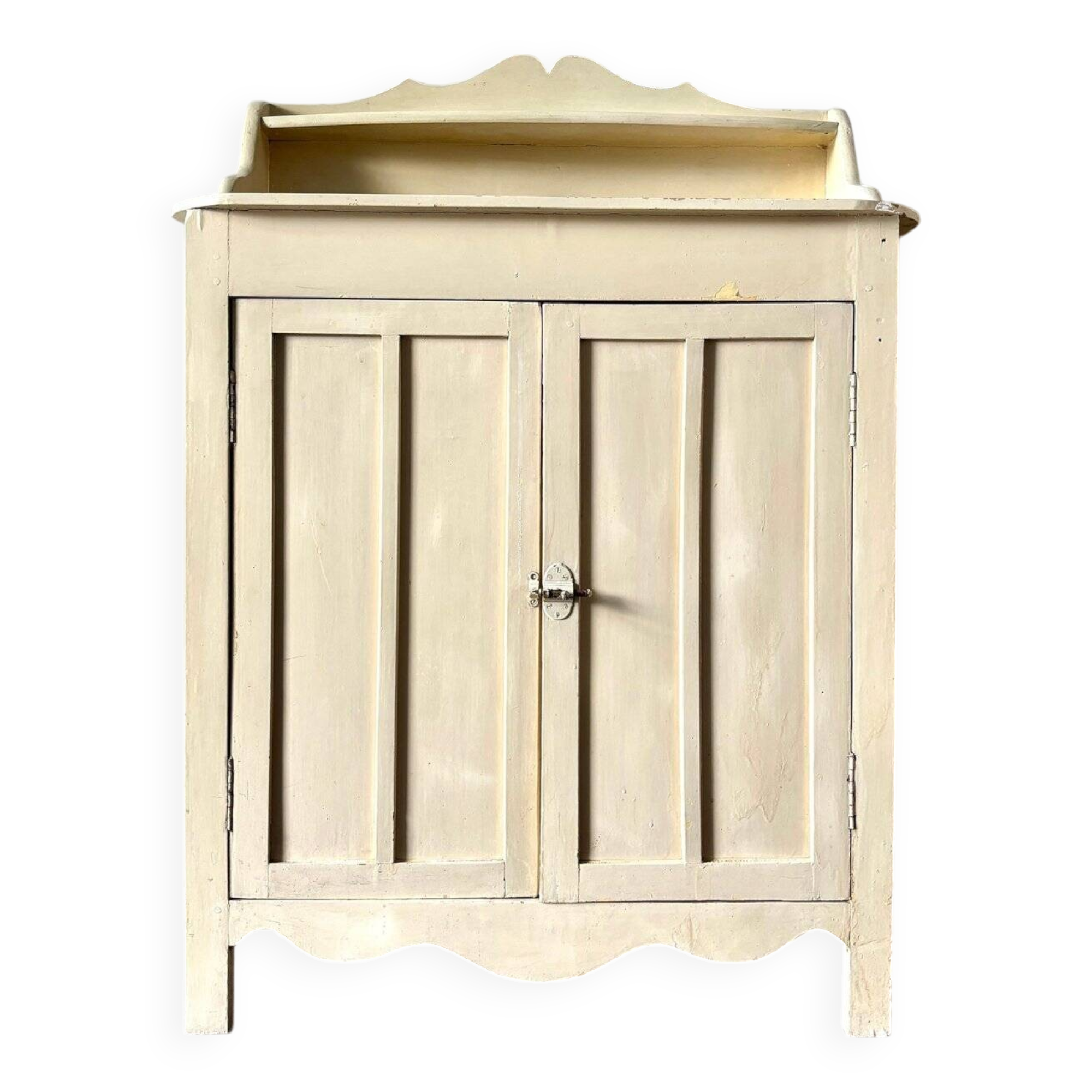 Confiturier, buffet 2 portes en bois beige