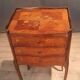 Flower marquetry bedside table in Louis XV style