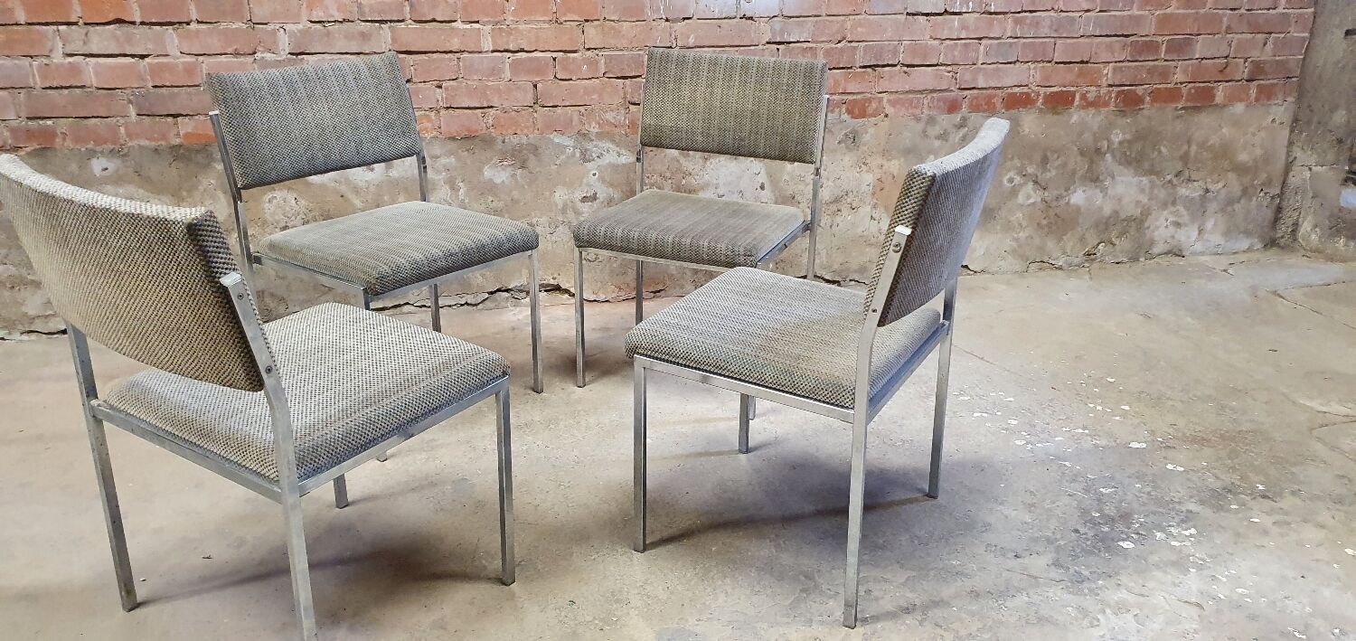 Set of four vintage armchair chairs