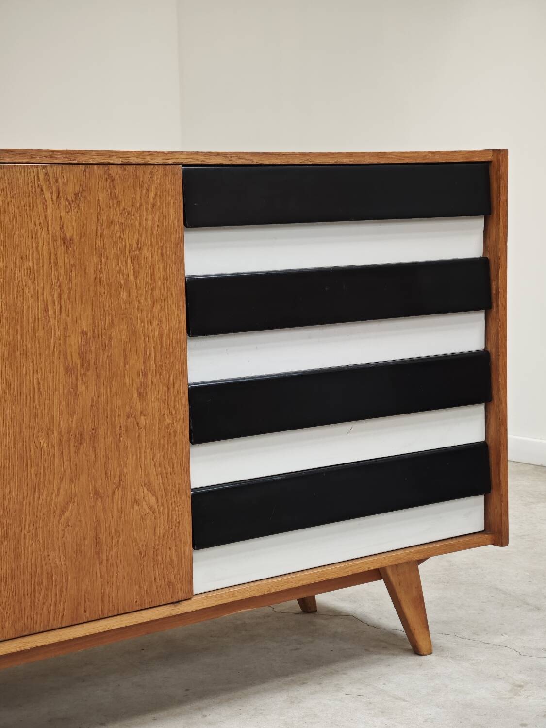 Black and white U 460 sideboard by Jiri Jiroutek for Interier Praha 1960