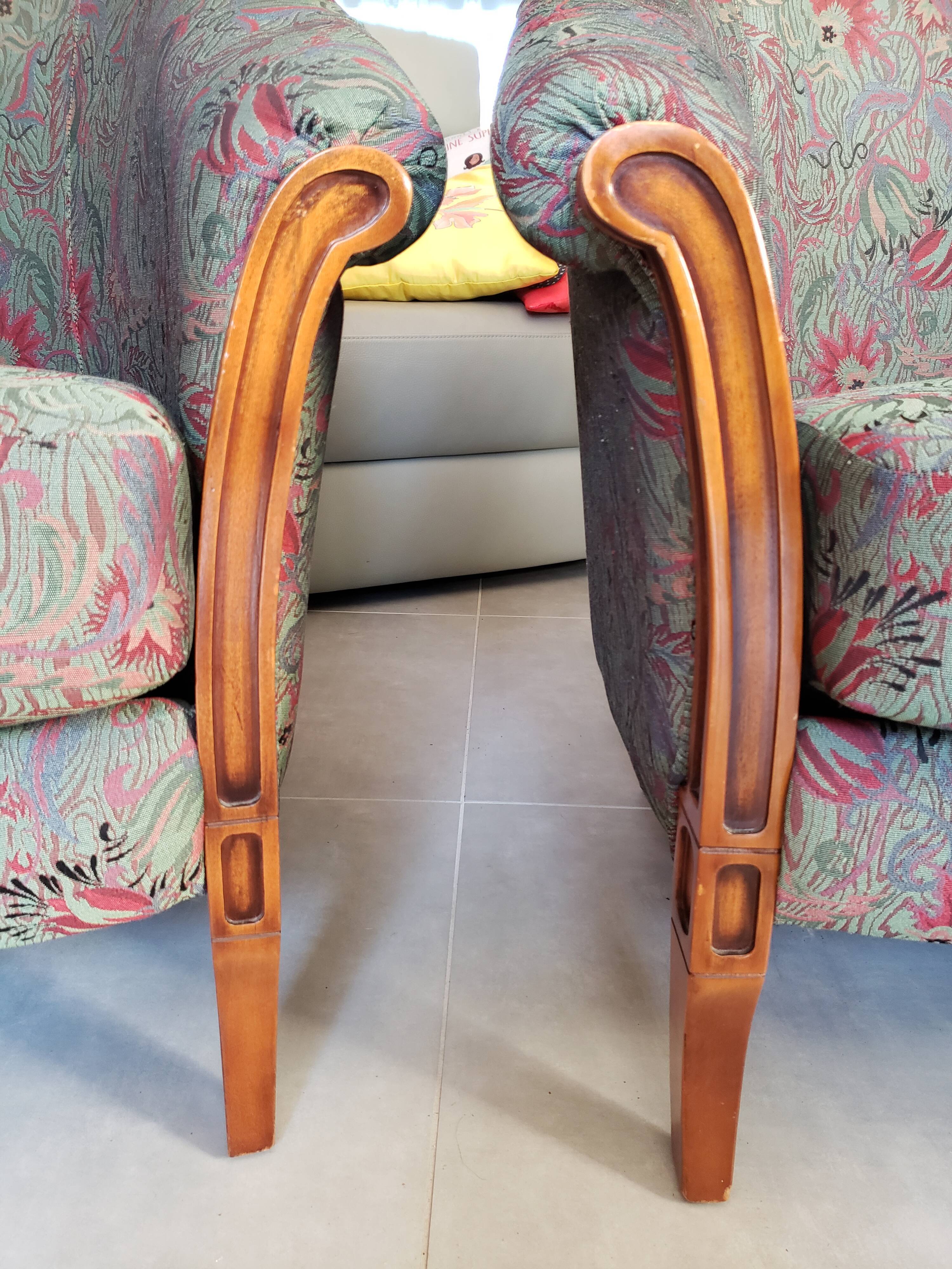 Pair of club chairs
