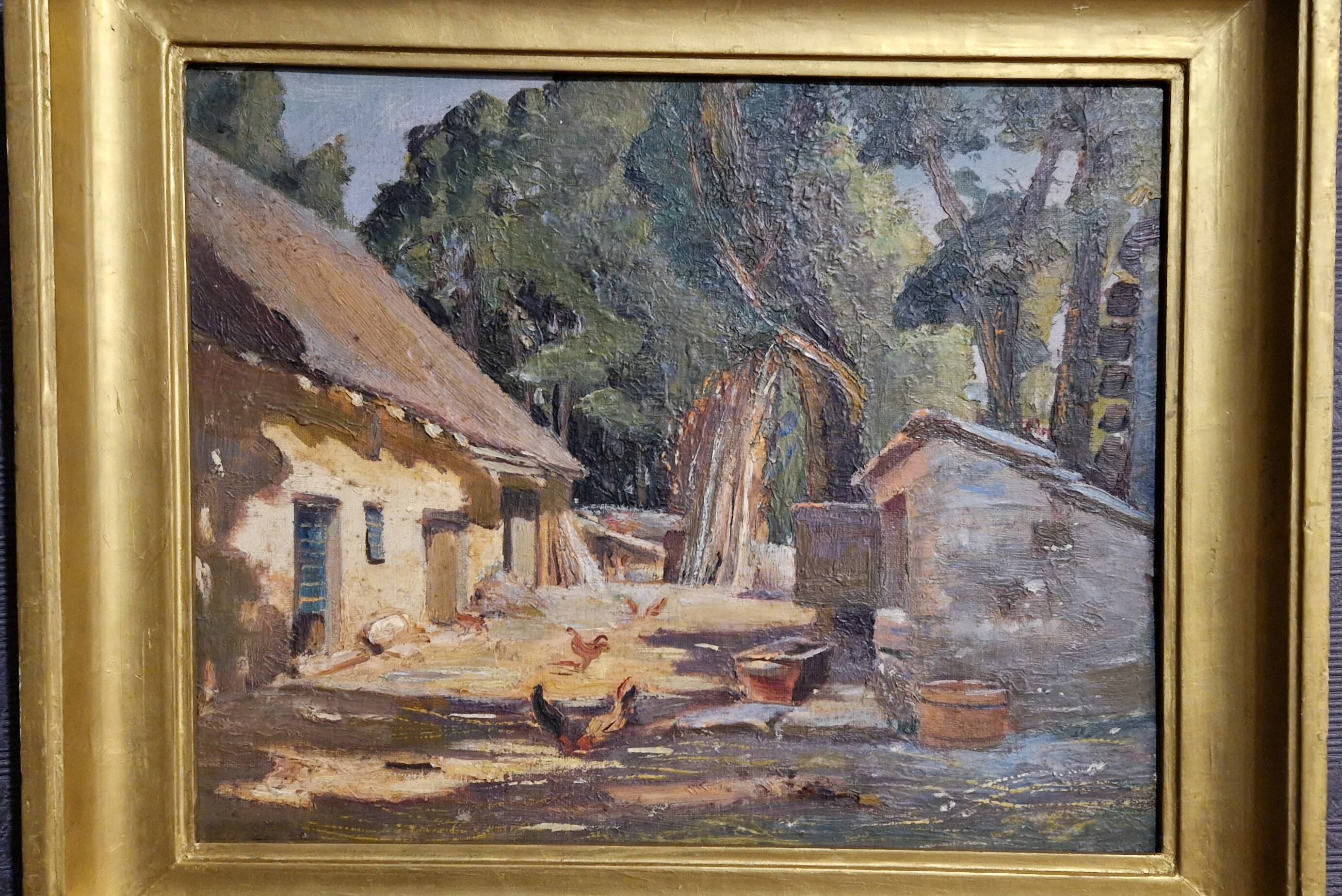 Sunny farmhouse painting