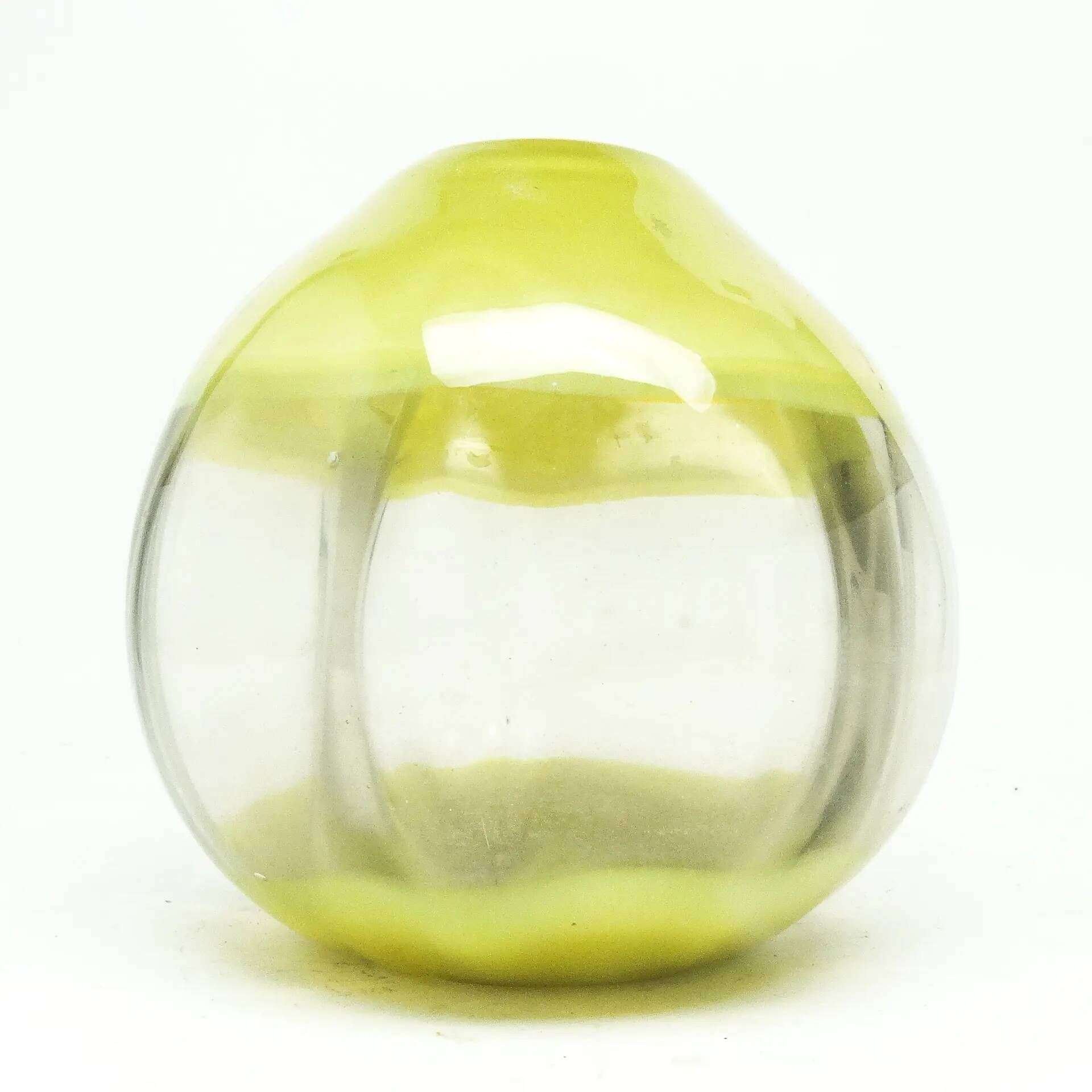 Optical vase, pressed glass, design by J. Drost, HSG Ząbkowice, Poland, 1970s