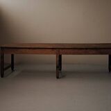 Large antique table in solid pine – France, around 1900