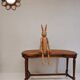 Banc de piano bois et cannage