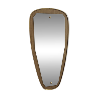 Scandinavian mirror in formica and bevelled glass, 1950s-60s.