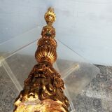 Wooden candlestick and gilded stucco from the beginning of the 20th century