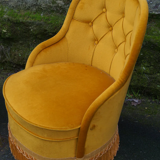 Pair of mustard convertible chairs