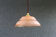 Suspension en verre rose antique de style 1950