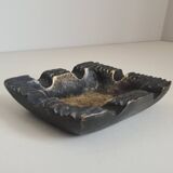 Brutalist bronze ashtray or pocket tray / 70s / vintage / artisanal work / Mid-Century / France / 20th century