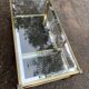 2-level coffee table Roche Bobois Hollywood Regency style brass and glass 70s