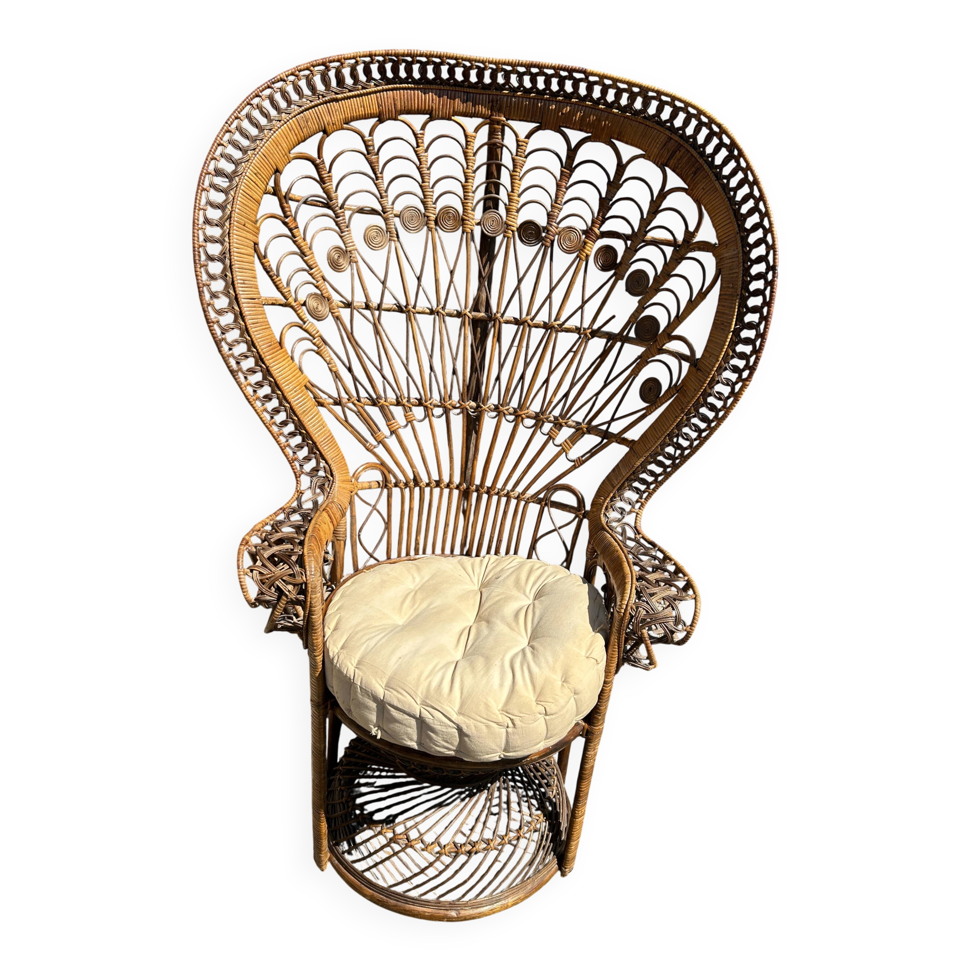 Emmanuelle armchair in rattan