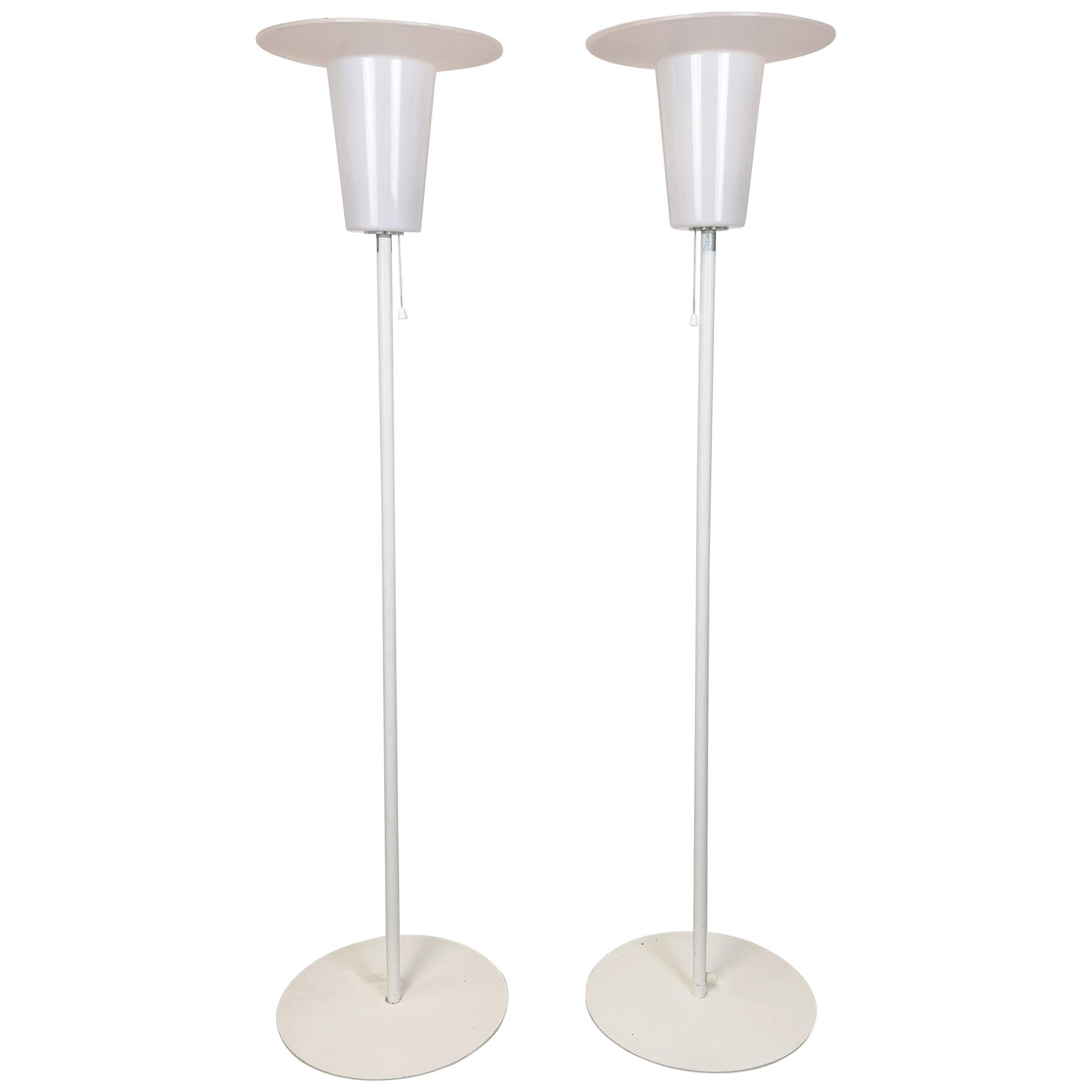Pair of mid-century modern Luxus floor lamps, Sweden, 1970s.