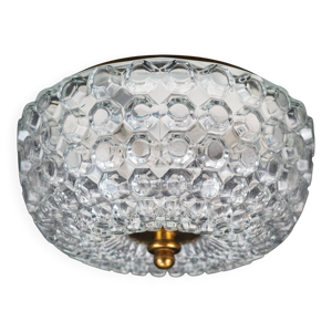 Plafonnier en verre bullé
